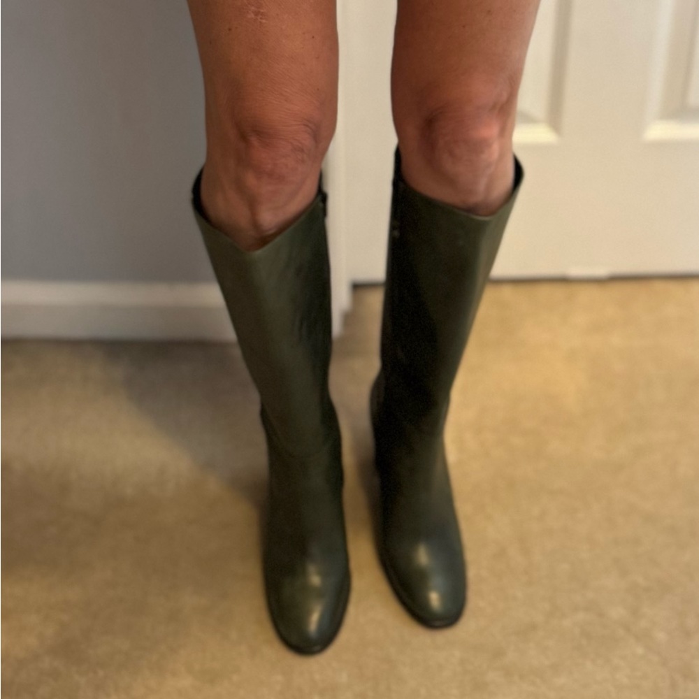 Beautiful green anthropology boots